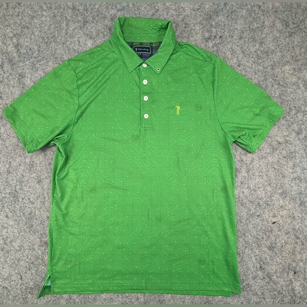 William Murray | Golf Polo | Topography All Over Print | Size Medium